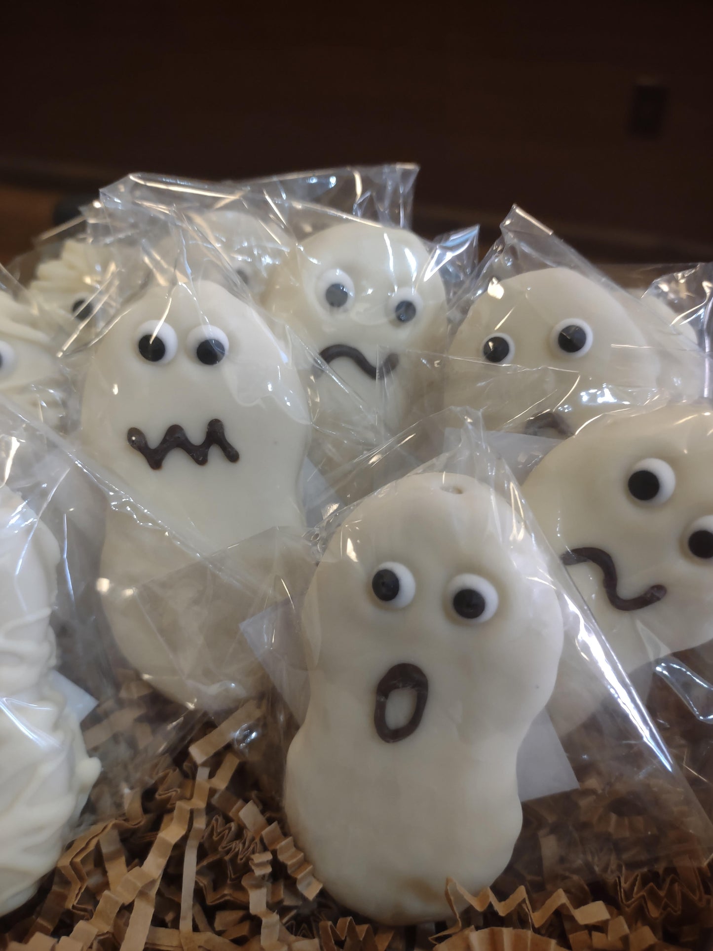 White Chocolate Nutter Butter Ghost Cookie