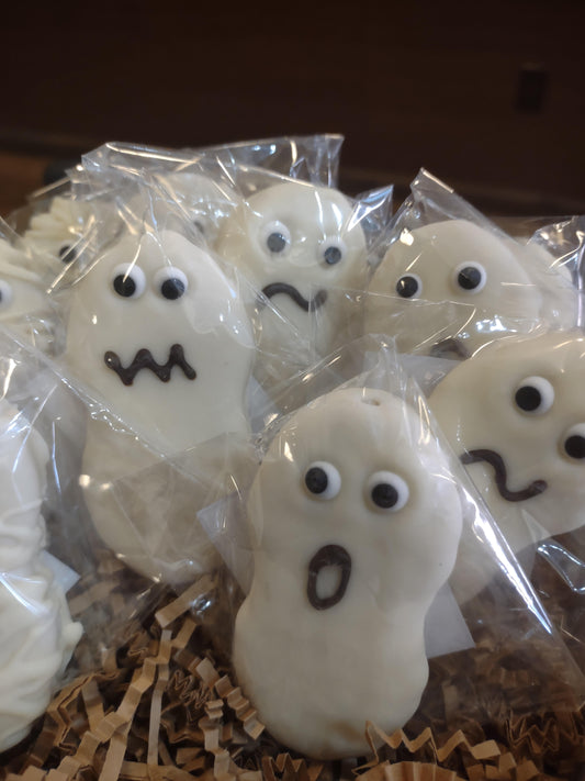 White Chocolate Nutter Butter Ghost Cookie